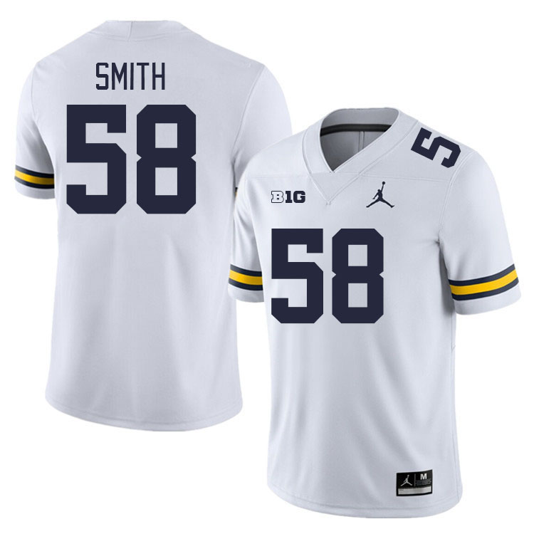 Michigan Wolverines #58 Mazi Smith College Football Jerseys Stitched Sale-White